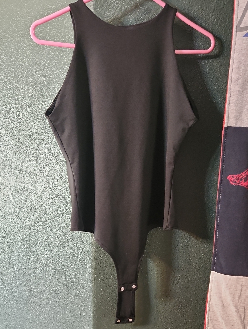 Black Sleeveless Snap-Closure Bodysuit